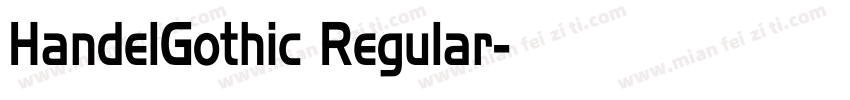 HandelGothic Regular字体转换
